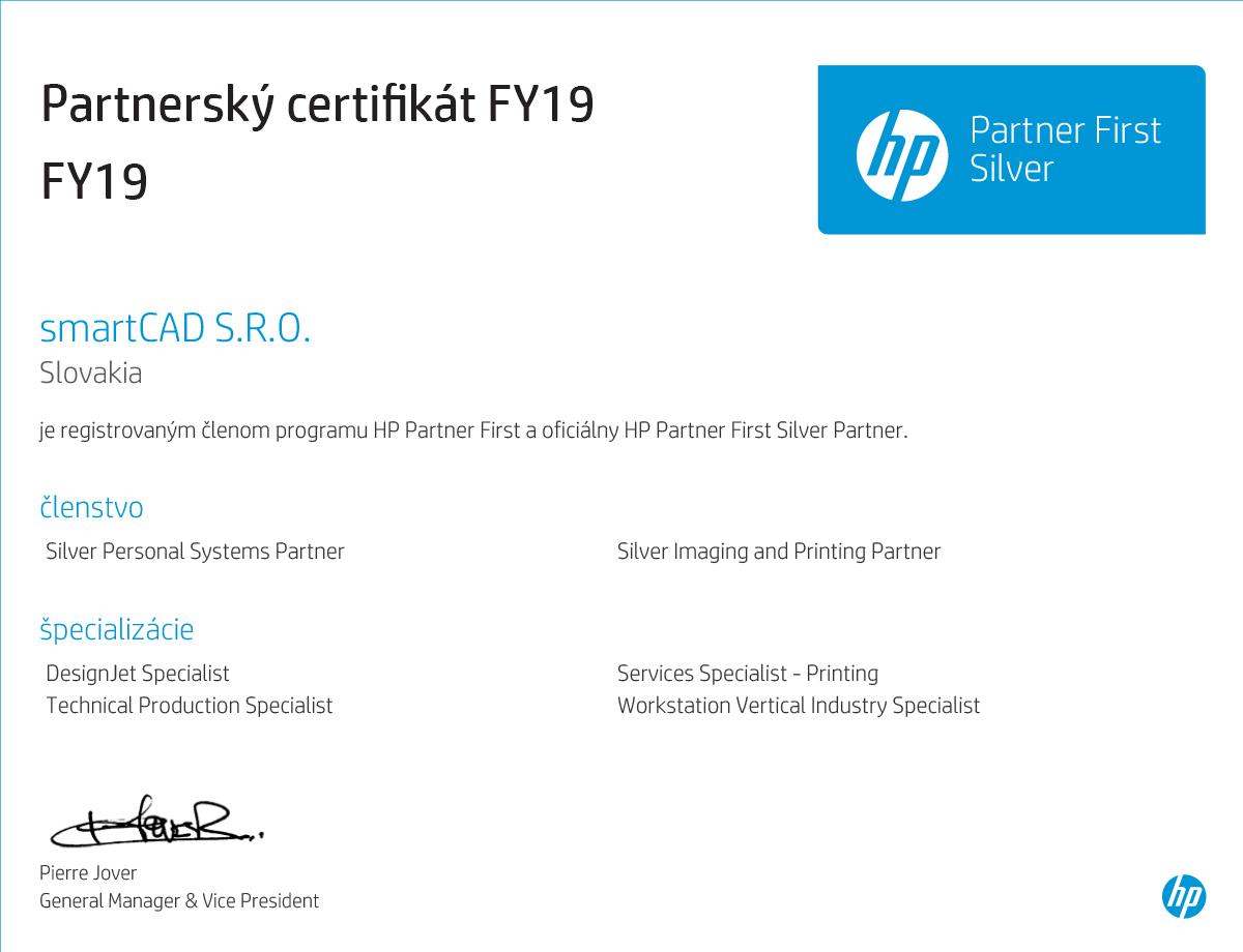 HP certifikát